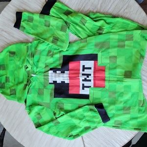 Minecraft boys zip up pajamas